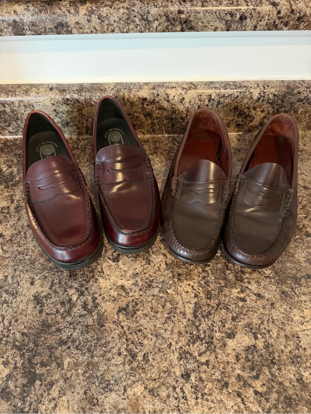 Rockport Men's Penny Loafers in Burgundy and Brown